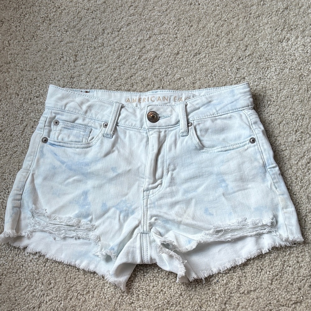 American Eagle Outfitters Women's Faded Blue Jean Shorts